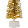 thumbnail image 5 of Northlight LED Lighted Mini Bottle Brush Pine Christmas Village Trees - Gold Finish - Set of 2, 5 of 6