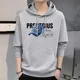 thumbnail image 4 of Ropa de hombre Estampado Sudaderas blancas para hombre Sudaderas con capucha con capucha Gráfico Invierno Color pastel Una pieza Barato Sin marca Overfit Divertido, 4 of 5