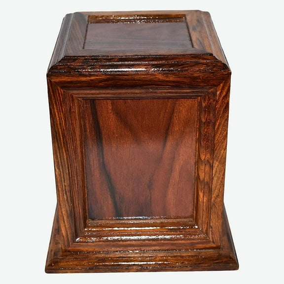 Handmade Rosewood Wooden Urns for Human Ashes Adult Large - Wooden Box Funeral Cremation Urns for Ashes Engraving (Rosewood, 6" x 6" x 8" - 160 lb or 72 kg)