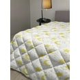 thumbnail image 2 of Yellow and White Down Alternative Comforter, Snowflakes Design with Swirls and Curves on Yellow Toned Backdrop, Microfiber Quilt for All Season, 5 Sizes, Marigold Yellow Tan, by Ambesonne, 2 of 3