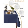 thumbnail image 2 of Pure Dark Blue Table Cloth, Simple Solid Color Waterproof Tablecloth for Rectangle Tables, Reusable Washable Fabric Table Cover for Restaurant Kitchen Dining Tables 52"x70", 2 of 6