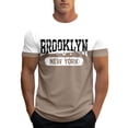 thumbnail image 5 of Brooklyn New York Letter Graphic Tees for Men 2026 Summer Casual Short Sleeve Crewneck Color Block T Shirts, 5 of 5