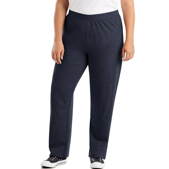 Hanes Just My Size EcoSmart Women's Fleece Sweatpants, Open Leg, 28.5" (Petite Plus ) Navy Heather 4X