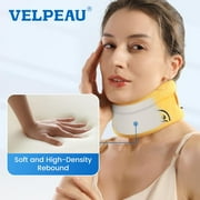 Velpeau Neck Brace for Pain Relief and Support for Women & Men, B.Duck Soft Foam Cervical Collar for Sleeping, After Whiplash or Injury (Yellow, Large)