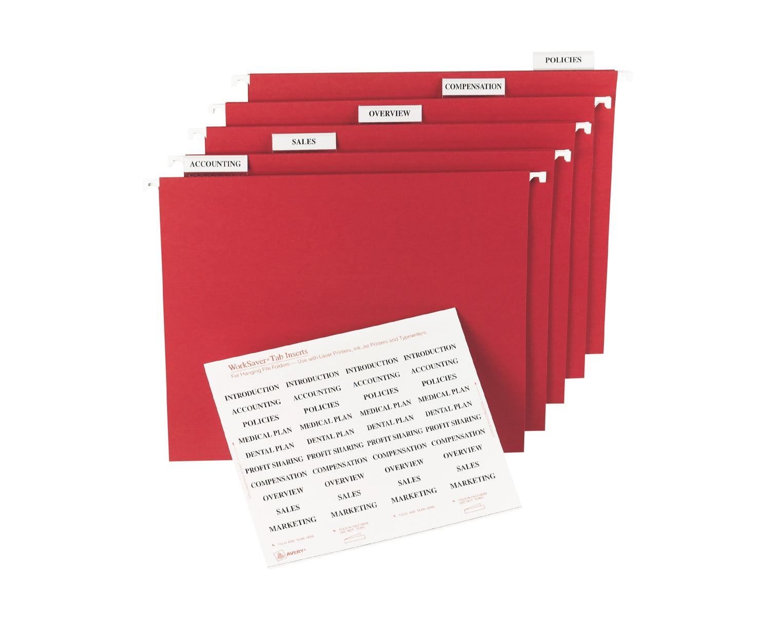 Jovitec 120 Sets Hanging Folder Tabs and Inserts for Quick Identification of Hanging Files 2 inch Hanging File Inserts Easy to Read 