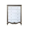 thumbnail image 2 of Chest with Mirror Front and Molded Trim, Antique Silver, 2 of 5