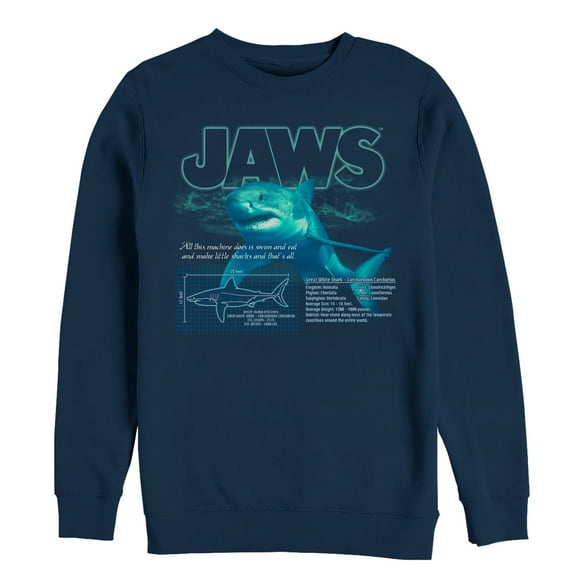 Men's Jaws Shark Blueprint Sweatshirt
