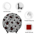 thumbnail image 4 of Salouo Spiders Pattern Bone China Decorative Plate,Holiday Decor Decorative Ceramic Plates with Stand Elegant Home DéCor for Hallway/Living Room/Bedroom-8in, 4 of 6