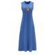 thumbnail image 1 of Vestido largo de verano para mujer, vestido de verano con cuello redondo, para viajes, oficina, regalo de cumpleaños , SG, 1 of 7