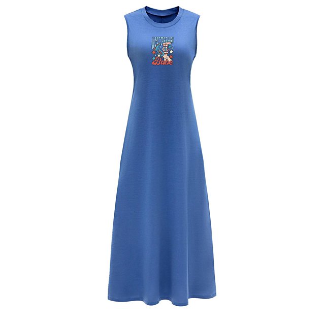 Vestido largo de verano para mujer, vestido ligero de primavera para mujer, vestido de línea A para viajes y trabajo SG