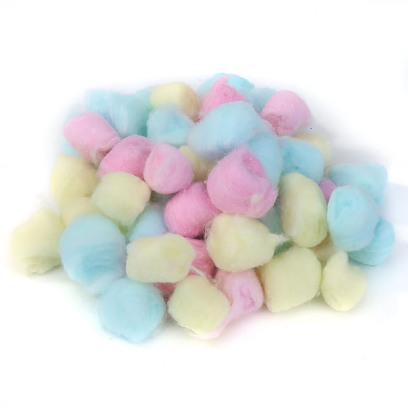 CCOCC 100Pcs Colorful Winter Keep Warm Cotton Balls Cute Cage Filler Cotton Balls for Crafts(Multicolor)
