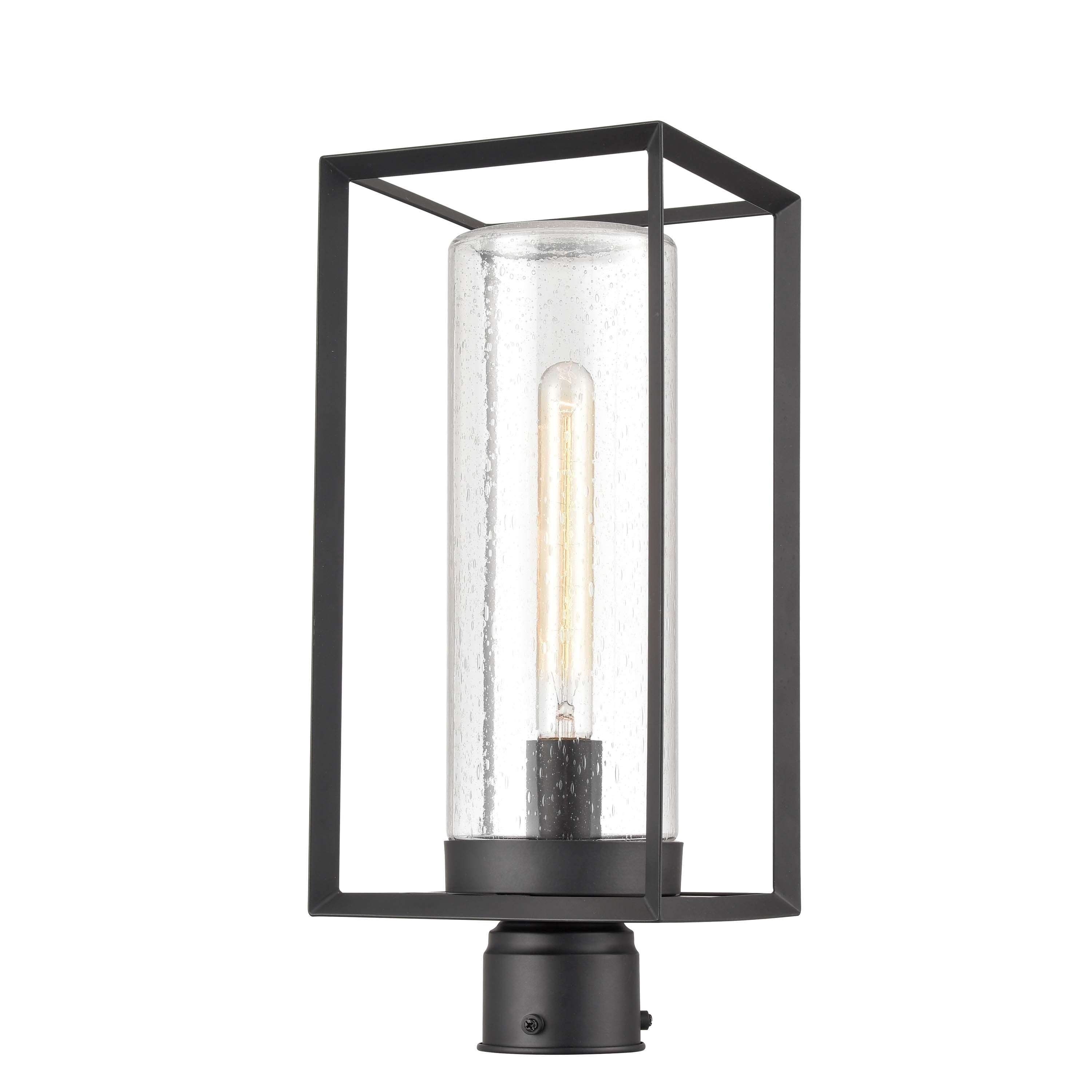 Millennium Lighting 4581-PBZ Wheatland - 1 Light Outdoor Post Lantern-17.63 Inches Tall and 7.5 Inches Wide   Powder Coat Bronze Finish with Clear Seeded Glass