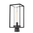 thumbnail image 2 of Millennium Lighting 4581-PBK Wheatland - 1 Light Outdoor Post Lantern-17.63 Inches Tall and 7.5 Inches Wide   Powder Coat Black Finish with Clear Seeded Glass, 2 of 5