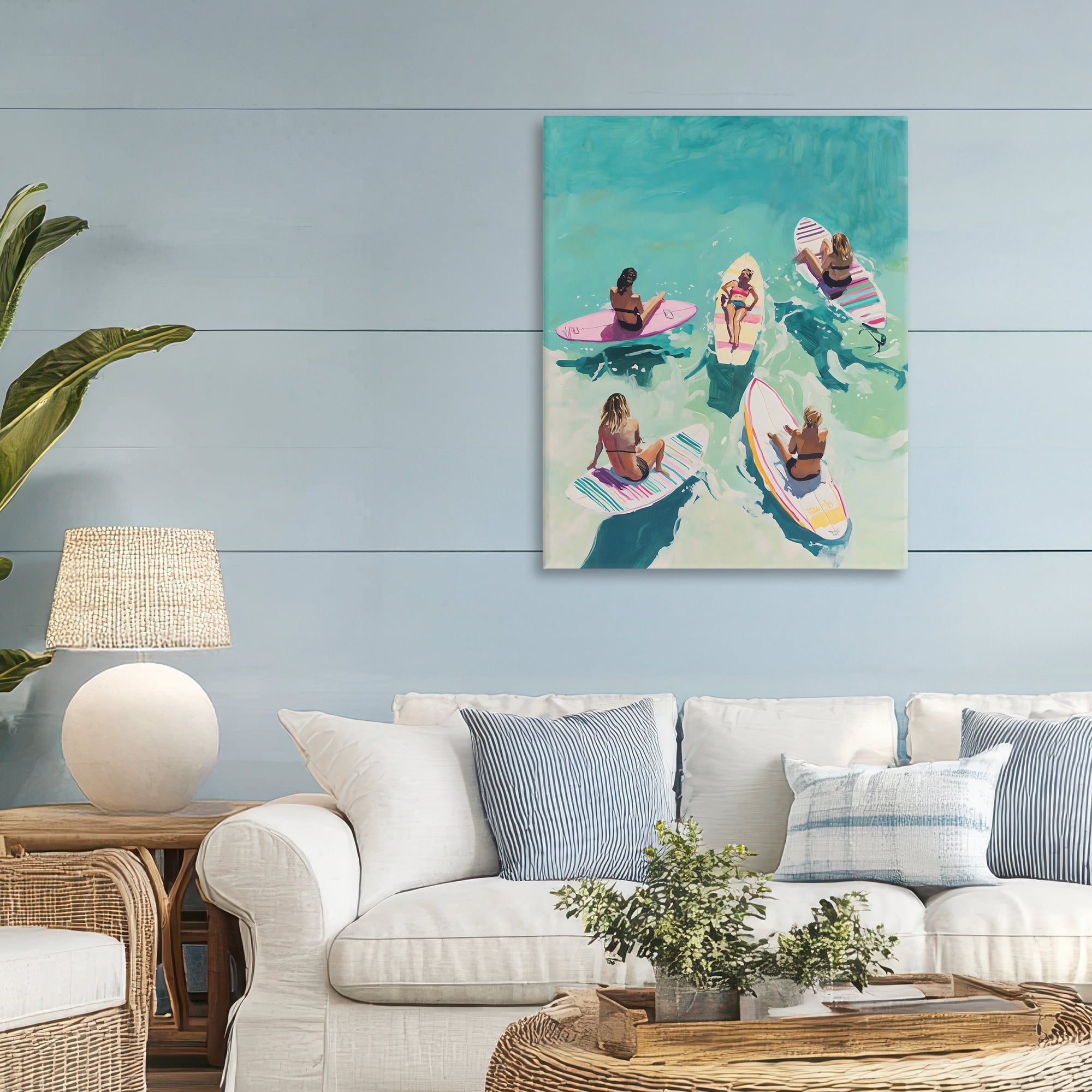 Stupell Industries Women Surfers at Turquoise Beach Canvas Wall Art, design by The Prints Vibe