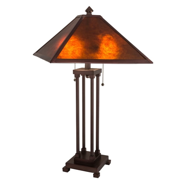 Meyda Tiffany 218344 Mission Prime 2 Light 28" Tall Buffet Table Lamp - MultiColor