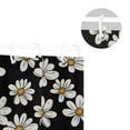 thumbnail image 5 of White Daisies Black Background Shower Curtain Liner 66x72 Inch Waterproof Shower Curtains Decorative Bathroom with 12 Pack Hooks, 5 of 5