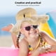 thumbnail image 4 of KAKOWELY Sombreros de paja, sombreros de moda para niños pequeños, sombreros de playa para niñas, gorras de verano con protección solar UV, 4 of 5