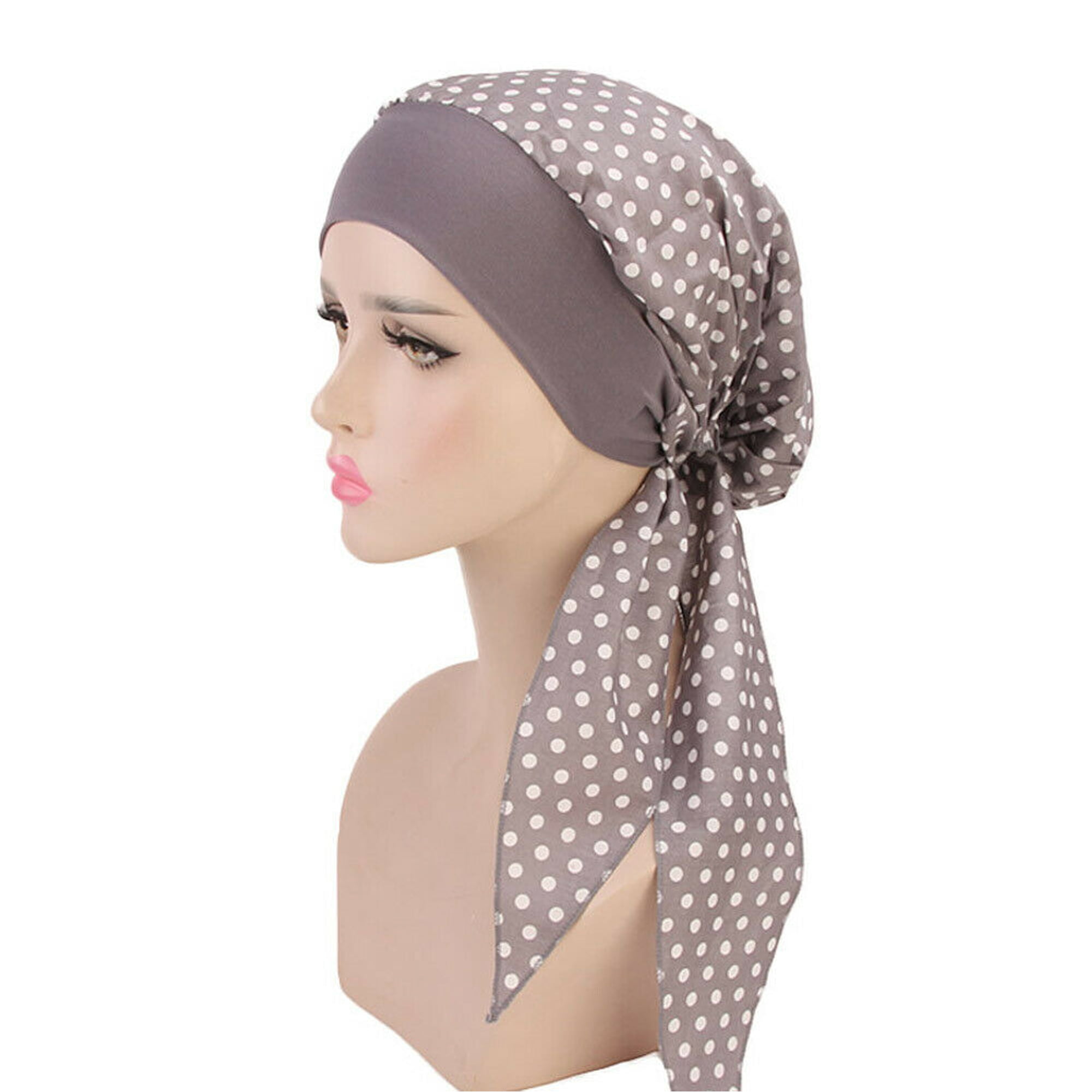 Muslim Women Flower Hijab Indian Stretch Turban Hat Cap Hair Loss Scarf Headwrap 