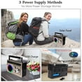 thumbnail image 2 of AM FM SW Radio Portable with Bluetooth Speaker, Illumination, USB TF Card Playing, Solar/USB-C Rechargeable Radios, Colorful Light, Transistor Radios Portable Emergency, Bluetooth Radio, 2 of 7
