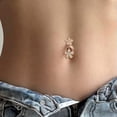 thumbnail image 4 of K-KED 1pc CZ Star Belly Navel Button Rings Belly Navel Rings Body Piercing Jewelry-7, 4 of 9