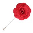 thumbnail image 3 of Men Handmade Camellia Boutonniere Lapel Tie Pin Brooch (Red), 3 of 3
