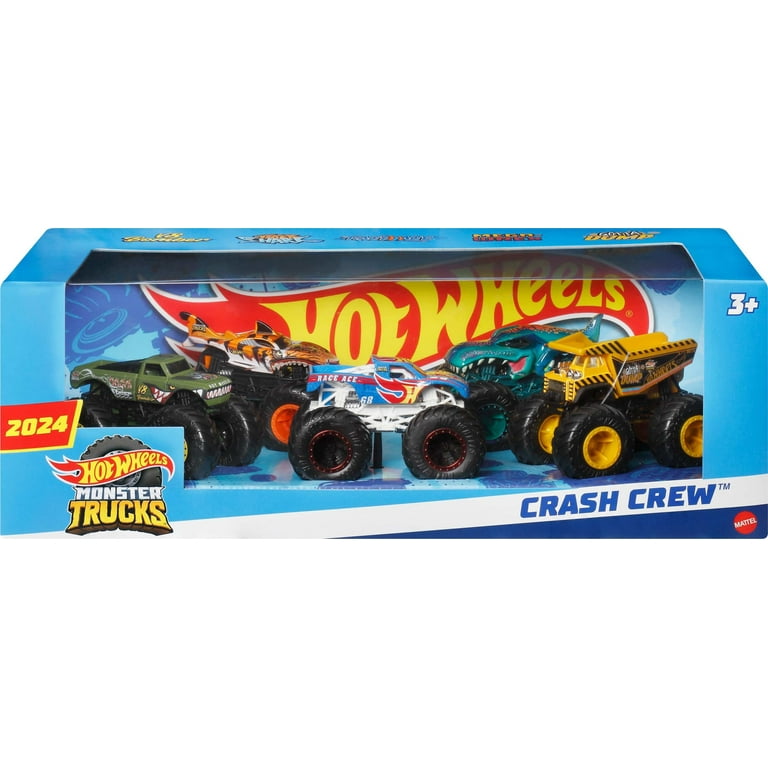 Hot Wheels Monster Trucks Crash Crew, 5-Pack of 1:64 Scale