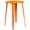 Orange, variant on Emma + Oliver Commercial Grade 30" Round Blue Metal Indoor-Outdoor Bar Height Table