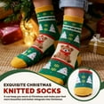 thumbnail image 5 of GOBWCOT Christmas socks for men and women, Christmas gift socks, 4 combinations of Christmas socks with snowman, elk, Santa Claus and bear patterns, 5 of 7