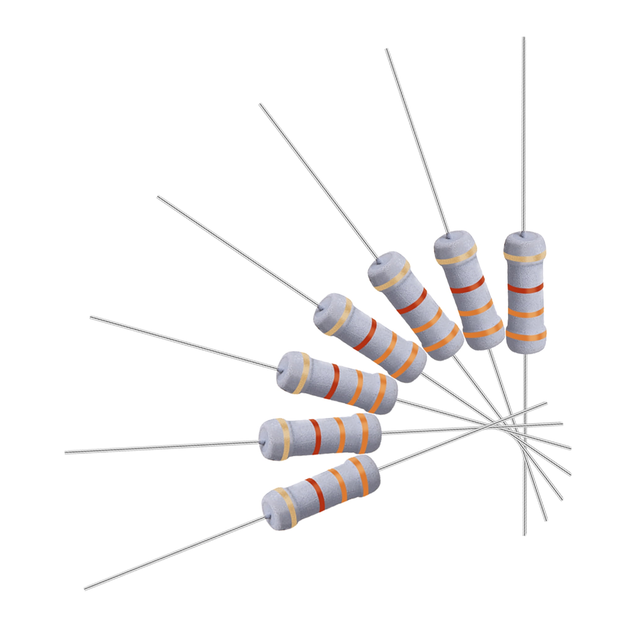 Uxcell 3.3K Ohm 1W ±5 Tolerance Axile Lead Metal Oxide Film Resistor