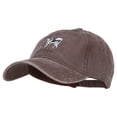 thumbnail image 2 of Husky Dog Embroidered Washed Cotton Twill Cap - Brown OSFM, 2 of 5
