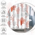 thumbnail image 3 of Baocicoo Red Coral Shower Curtain Ocean Tropical Reef Nautical Shower Curtains for Bathroom Home Living Room Cubicle Decorations Waterproof Polyester Fabric Bath Curtain with Hooks 72x72 Inches, 3 of 6