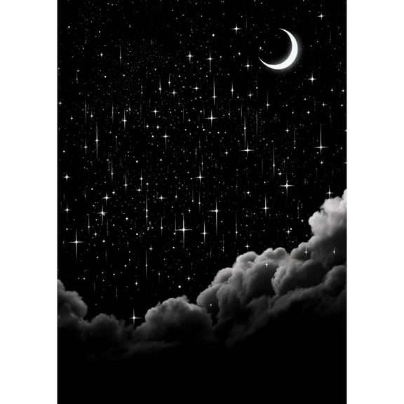 Black Night Moon Scenery 5D Diamond Art DIY Paint with Full Drill Round Diamond Gems Painting by Number Kits for Adults Art Craft Home Wall Decor 15.8x19.8inch(1)