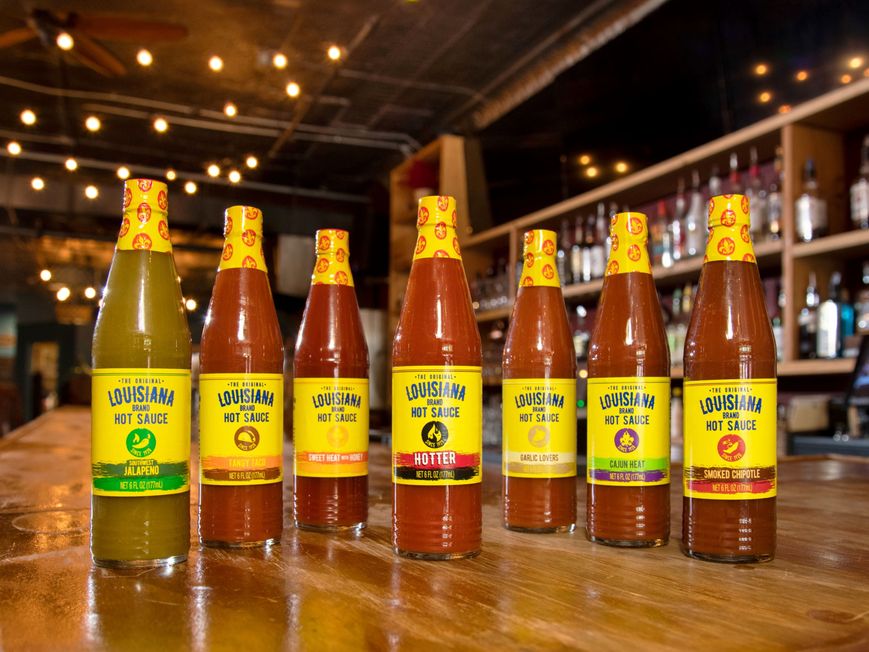 (5 pack) The Original Louisiana Brand Hot Sauce, Tangy Taco, Shelf-Stable, 6 fl oz Bottle