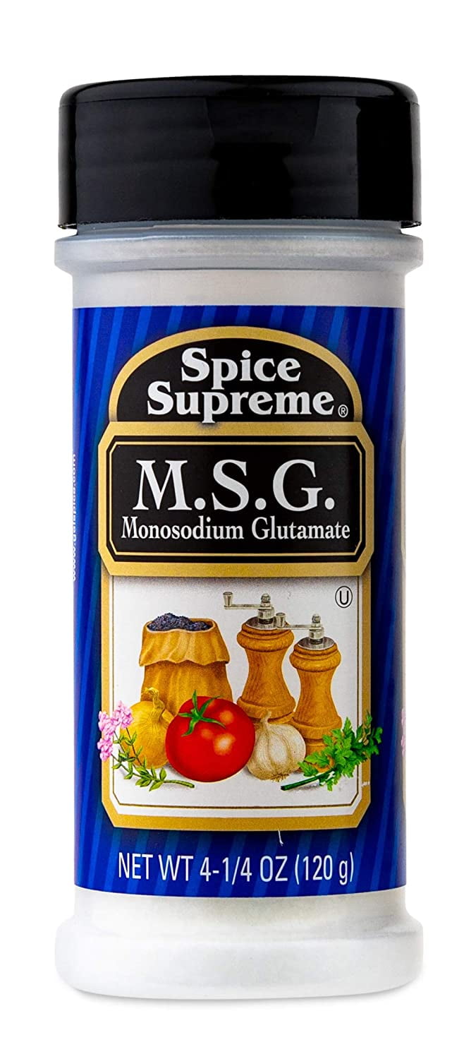 Spice Supreme M.S.G. Monosodium Glutamate, plastic shaker, 4.25oz.