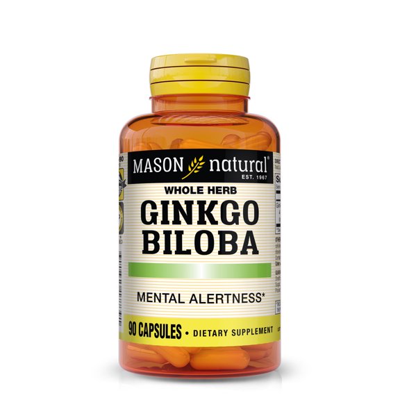 Mason Natural Ginkgo Biloba Capsules, Supports Optimal Brain Function, 90 Count