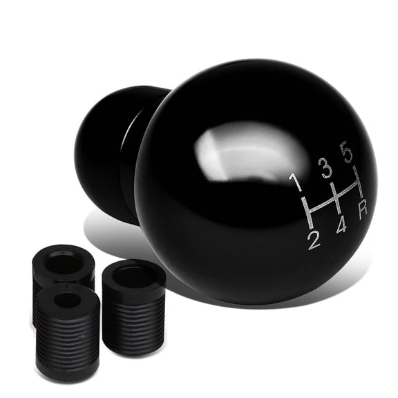 DNA Motoring SK-ROUND-BK M8/M10/M12 Aluminum 5-Speed Manual Transmission Short Shifter Knob (Black)