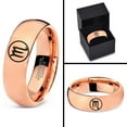 thumbnail image 4 of Tungsten Horoscope Scorpio Band Ring 7mm Men Women Comfort Fit 18k Rose Gold Dome Polished, 4 of 4