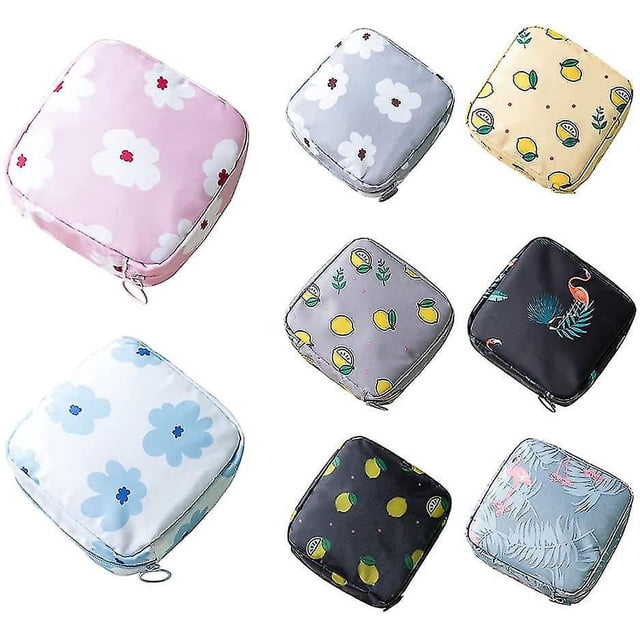Bolsa para almohadillas menstruales, bolsa para servilletas con cremallera para mujer, bolsa para servilletas, copa menstrual, 4 Uds.