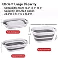 thumbnail image 3 of 40L (10.8 gallon) Collapsible Plastic Laundry Basket-Foldable Pop Up Storage Container/Organizer-Portable Washing Tub-Space Saving Hamper (Rectangular, Gray), 3 of 8