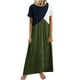 thumbnail image 2 of ICHUANYI Clearance Fashion Women Summer Casual Round-Neck Print Short Sleeve Loose Dress(Green, M) ICHUANYI WER2023081202005, 2 of 8