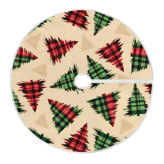 Ryvnso Christmas Tree Skirt Checkered Christmas Tree Xmas Tree Skirts Ornament Home Decorations 35.4"