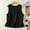 Tops-Black, variant on Gamivast Linen Shirts for Women Short Sleeve Stripe Loose Fitted Stand Collar Casual Blouses Beach Vacation Solid Color Going out Tops Summer outfits