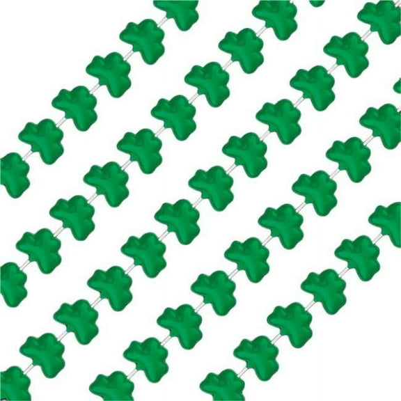 Unlit Lucky Mini Shamrocks Bead Necklace - 12 Piece