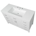 thumbnail image 3 of Christopher Knight Home 48" Bathroom Vanity with Sink, 2 Doors 8 Soft Close Drawers, Solid Wood MDF, White, 3 of 12