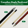 thumbnail image 3 of 58" - 2 Piece Break Pool Cue - Billiard Stick Hardwood Canadian Maple 23 Ounce, 3 of 4