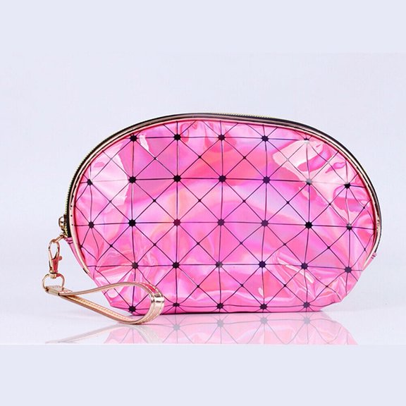 Holographic Portable Travel Cosmetic Makeup Bag PU Handy Toiletry Waterproof