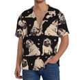 thumbnail image 1 of Fotbe French Bulldog Camisa Estampada de Manga Corta para Hombre, Casual de Verano, Estilo Playero, Sin Arrugas-Small, 1 of 5