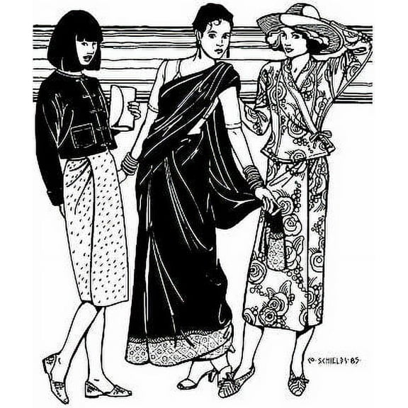 Folkwear #134 South Asian Tops & Wraps Burmese jacket, Thai wrap blouse Indian choli Traditional Sewing Pattern (Pattern Only) folkwear134