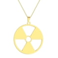 thumbnail image 3 of Feltree Collier en Acier Inoxydable avec Pendentif Danger Radioactif, 3 of 6