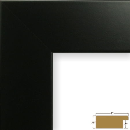 Craig Frames 74273 24x36 inch Satin Black Picture Frame Matted for a ...